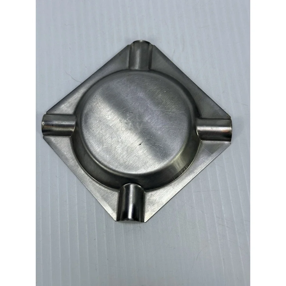 Vintage Military U.S. V.A. Veterans Administration Stainless Steel Ashtray